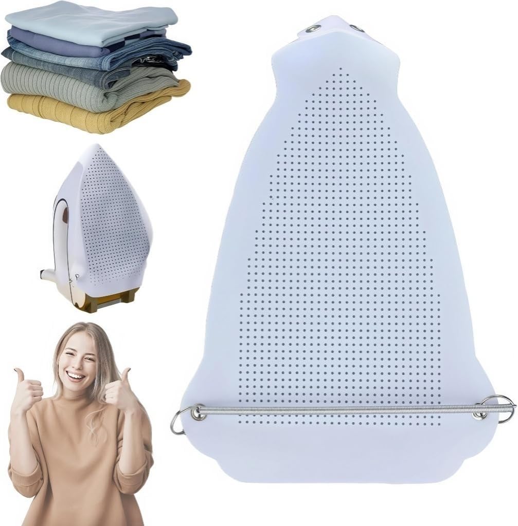 Steam Iron Teflon Shoe Cover,Plate Protector Cover Ironing Accessories for Cloth Safe Slip Quick Install Cover Most Standard Size Iron Cover